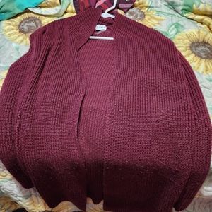 Maroon shaw/cover up